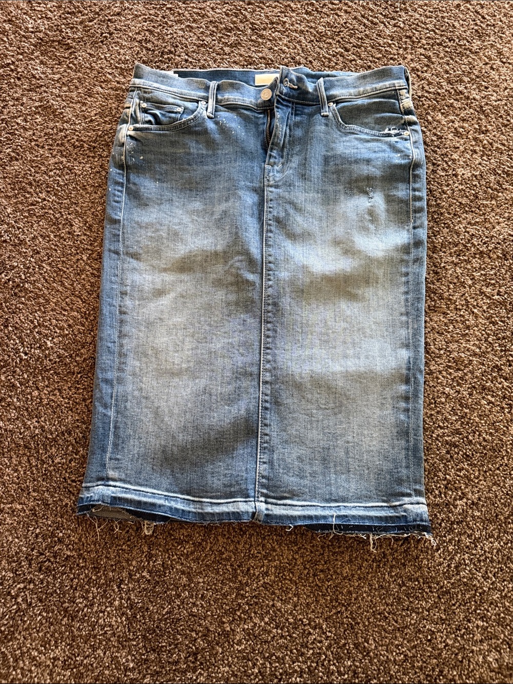 MOTHER Blue Denim Pencil Skirt Size 29